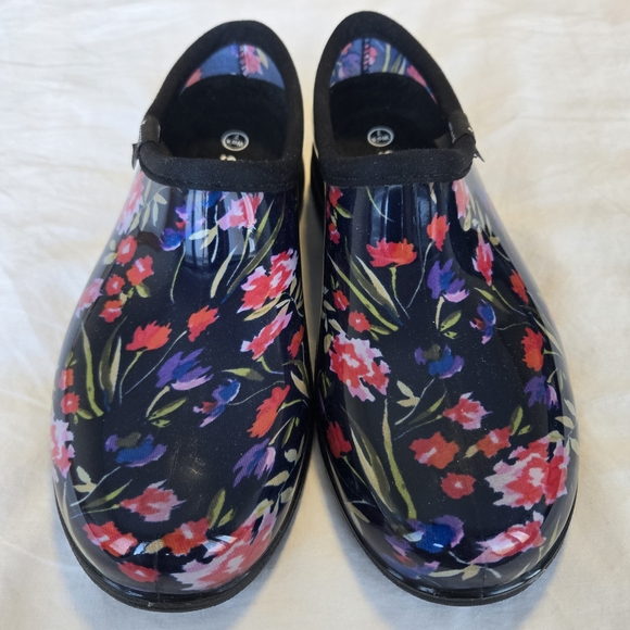 Sloggers Women's Floral Garden Shoes - Black and Multicolor, Size 7 - Picture 3 of 12